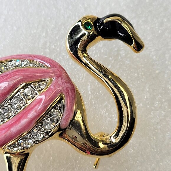 Pink Flamingo Brooch Pin - Picture 2 of 10